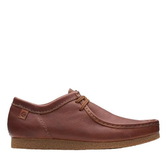 Clarks Men's Shacre II Run Tan Tumbled Leather Lace-Up Shoes 26159431 Size 10.5 - Picture 1 of 7